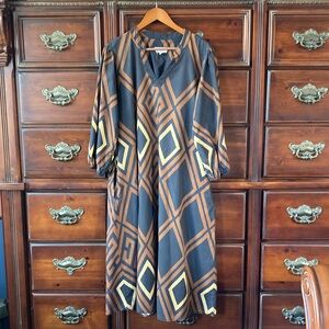 Anthropologie Porridge Clothing Midi Dress